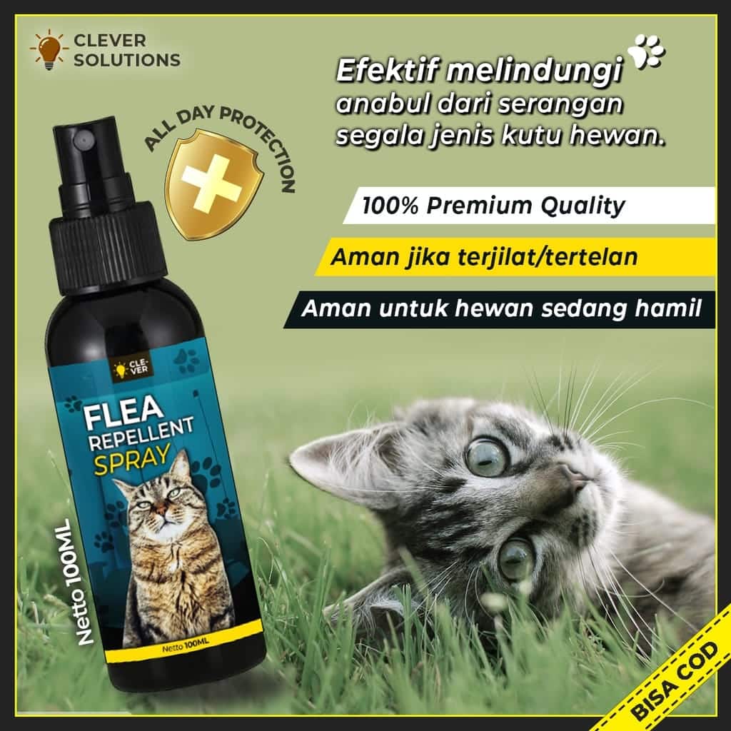 Pembasmi Dan Pencegah Kutu Kucing FLEA REPELLENT SPRAY Obat Anti Kutu