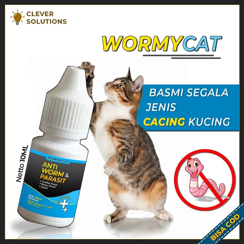 Obat Cacing Kucing WORMYCAT Obat Anti Infeksi Cacing Kucing Cat Kitten ...